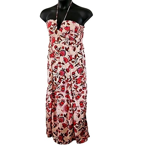 NWOT Sincerely Jules Women’s Floral Halter Neck Boho Maxi Dress Size Medium - Picture 4 of 5